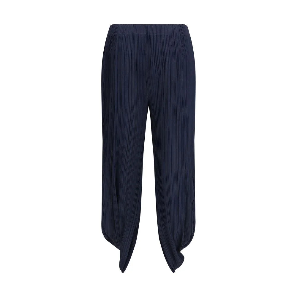 Giorgio Armani Blue Polyester Casual Pants - IT42 | L
