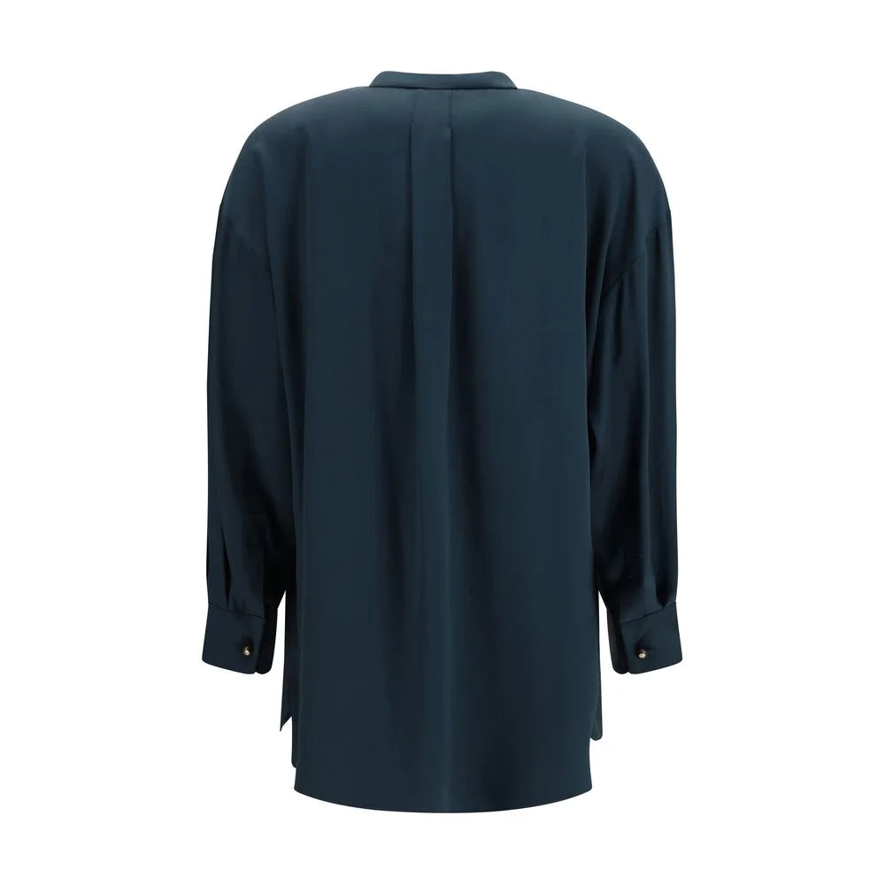 Giorgio Armani Blue Silk Blouse - IT44 | L