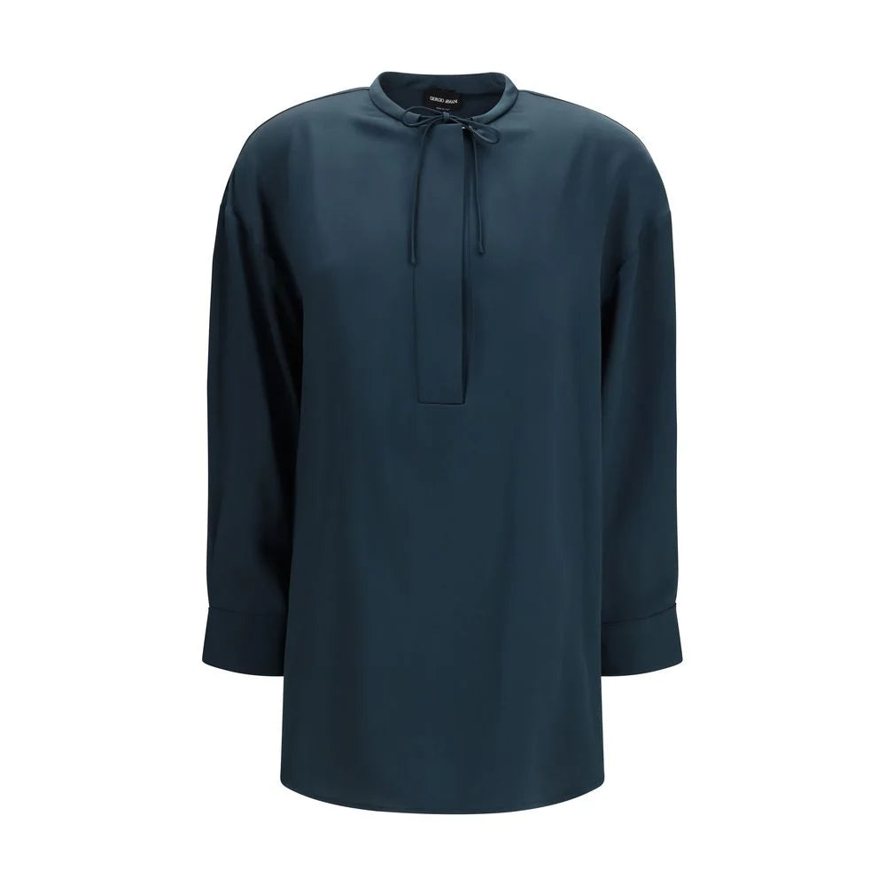 Giorgio Armani Blue Silk Blouse - IT44 | L