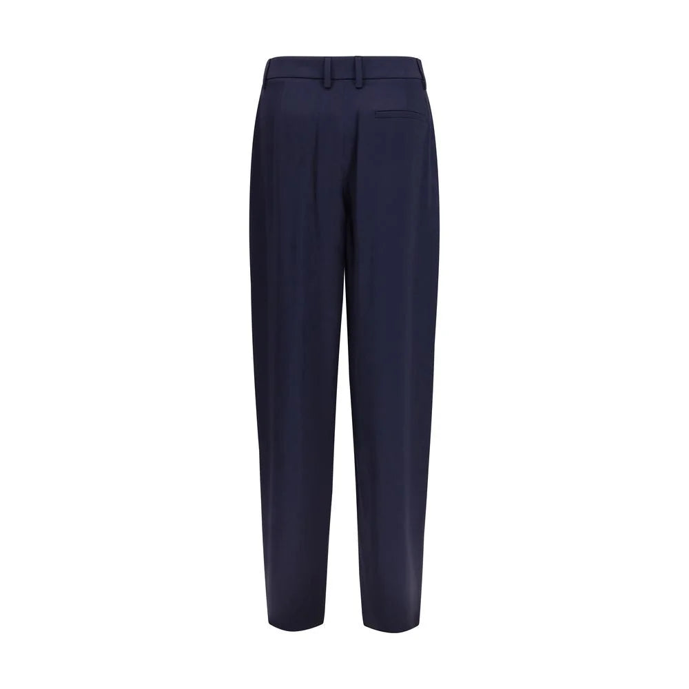 Giorgio Armani Blue Silk Casual Pants - IT42 | L