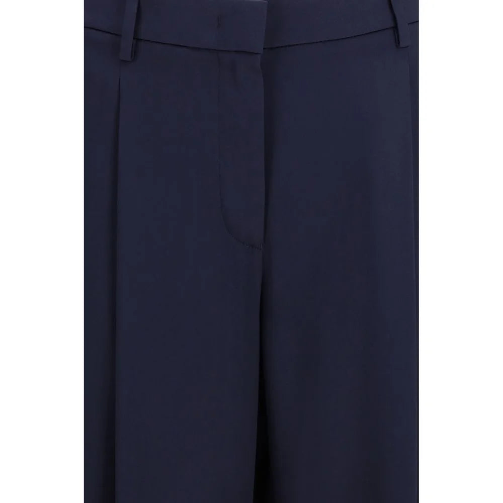 Giorgio Armani Blue Silk Casual Pants - IT42 | L