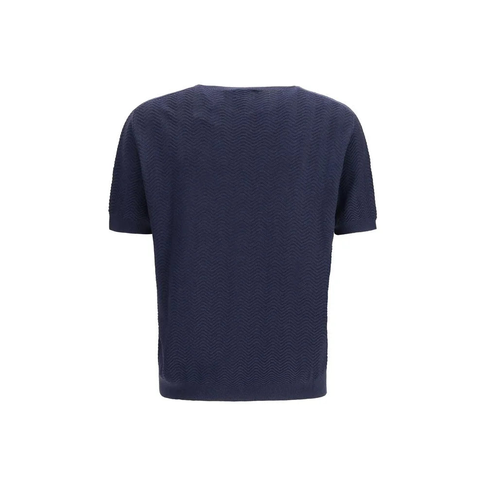 Giorgio Armani Blue Silk Sweatshirt - IT50 | L