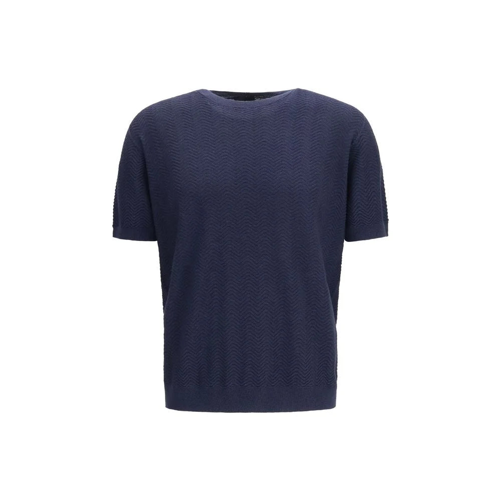 Giorgio Armani Blue Silk Sweatshirt - IT50 | L