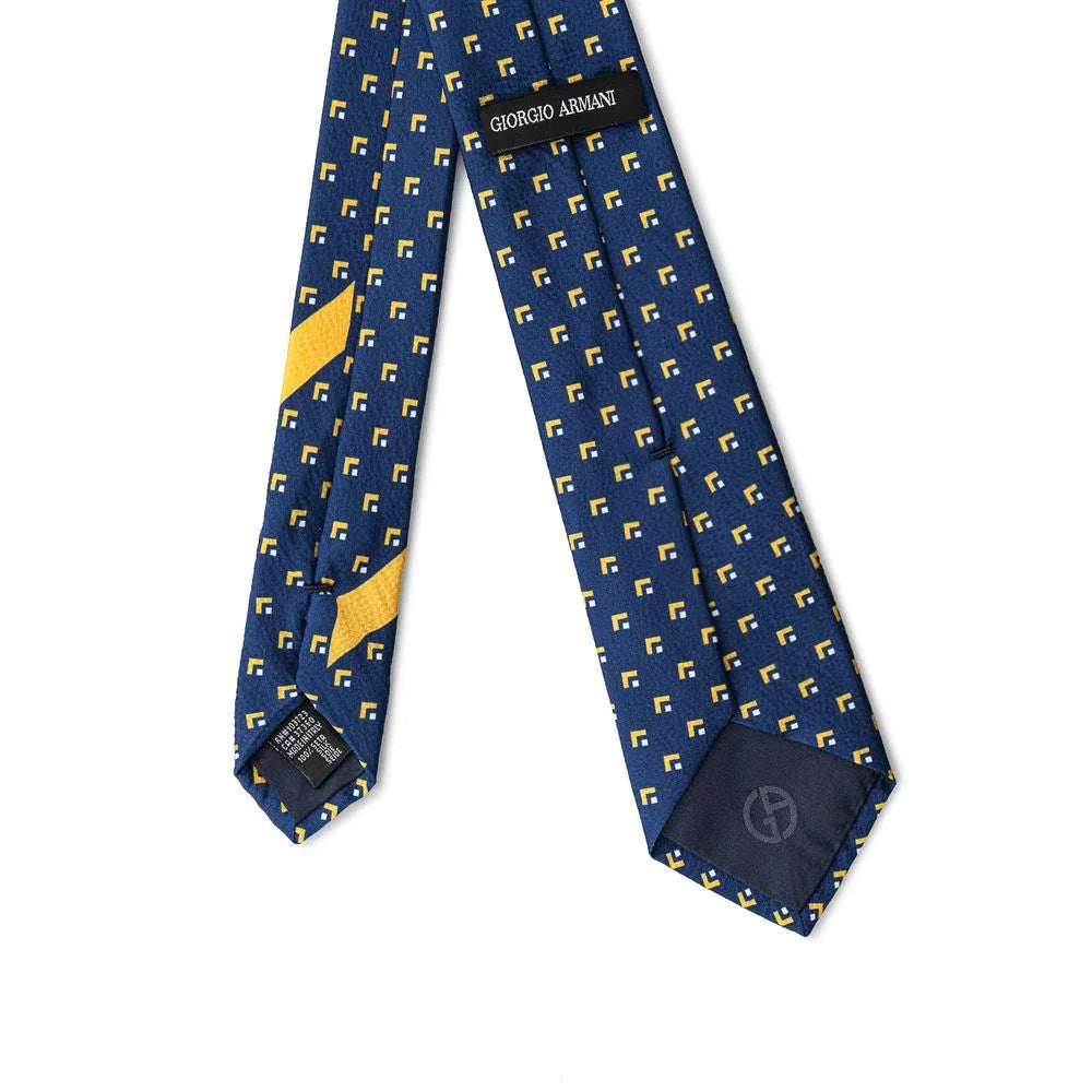 Giorgio Armani Blue Silk Ties & Bowty - One Size - Neckties