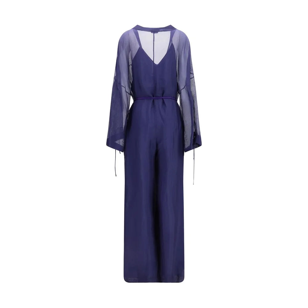 Giorgio Armani Blue Viscose Jumpsuit