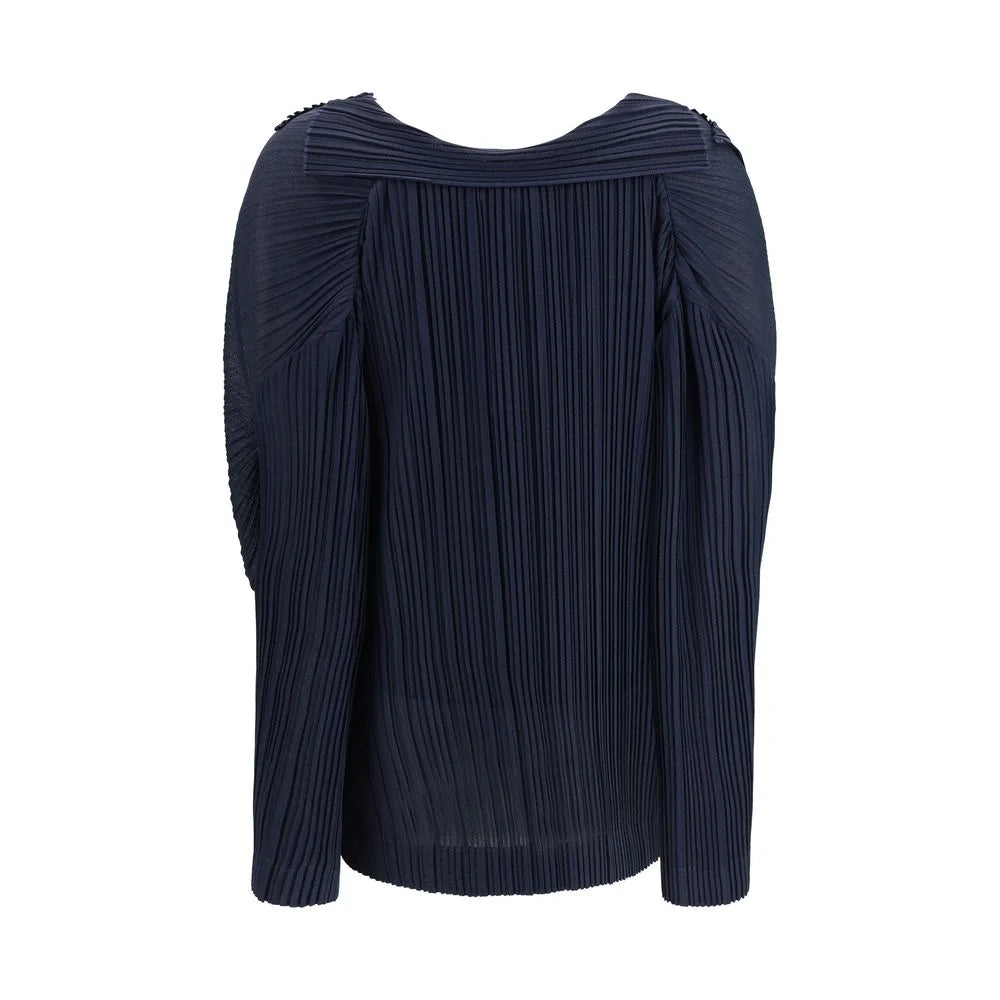 Giorgio Armani Modre viskózové potiskane tricko - IT46|XL