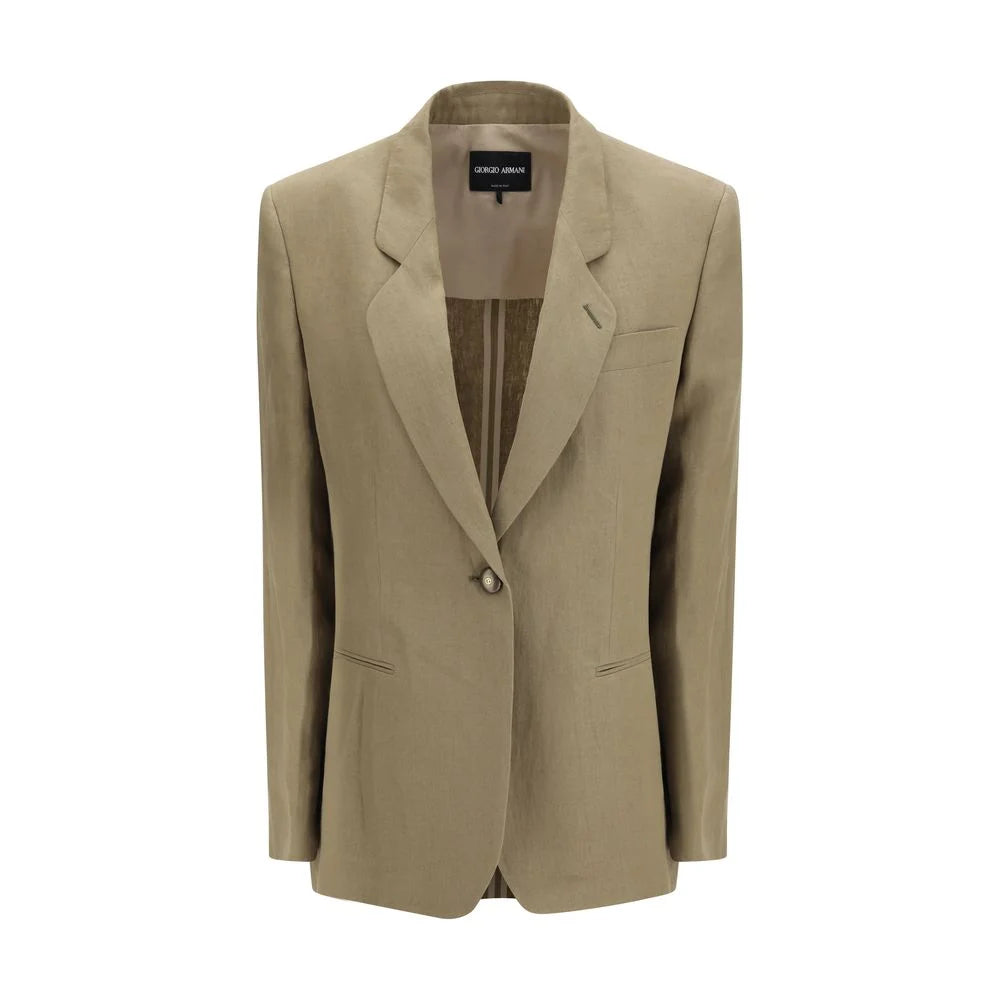 Giorgio Armani Brown Linen Coat - IT44 | L