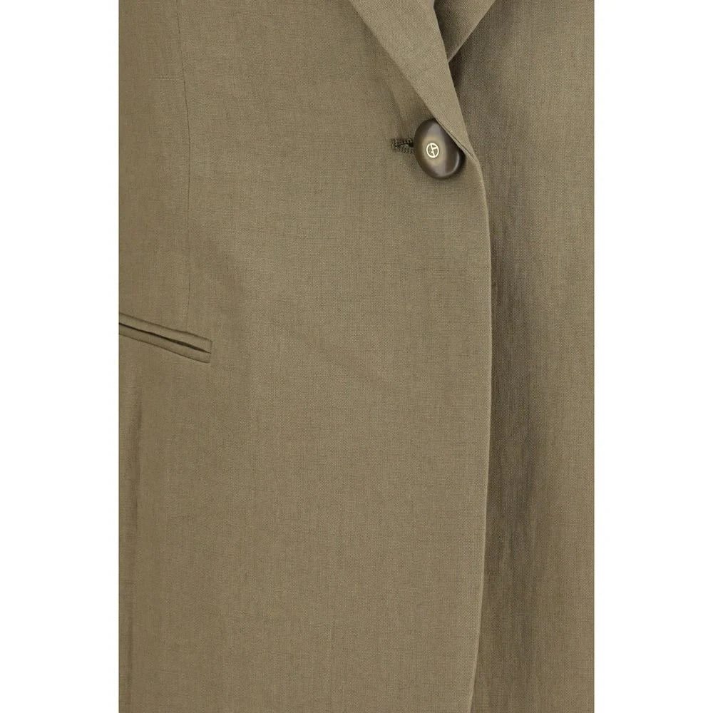 Giorgio Armani Brown Linen Coat - IT44 | L
