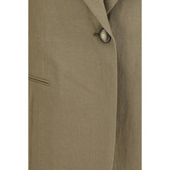 Giorgio Armani Brown Linen Coat - IT44 | L
