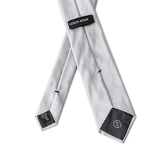 Giorgio Armani Silver Silk Tie - One Size