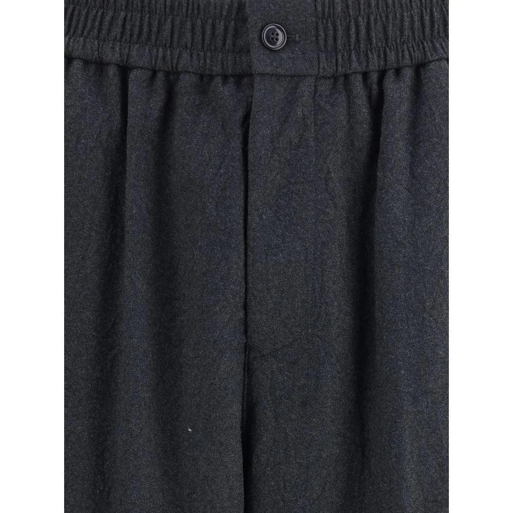Giorgio Armani Virgin Wool Flannel Pants - Trousers