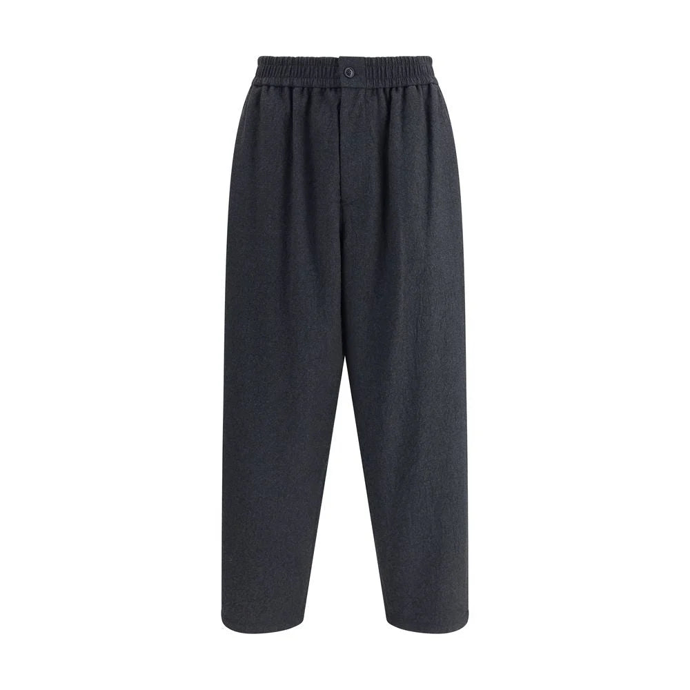 Giorgio Armani Virgin Wool Flannel Pants - Trousers