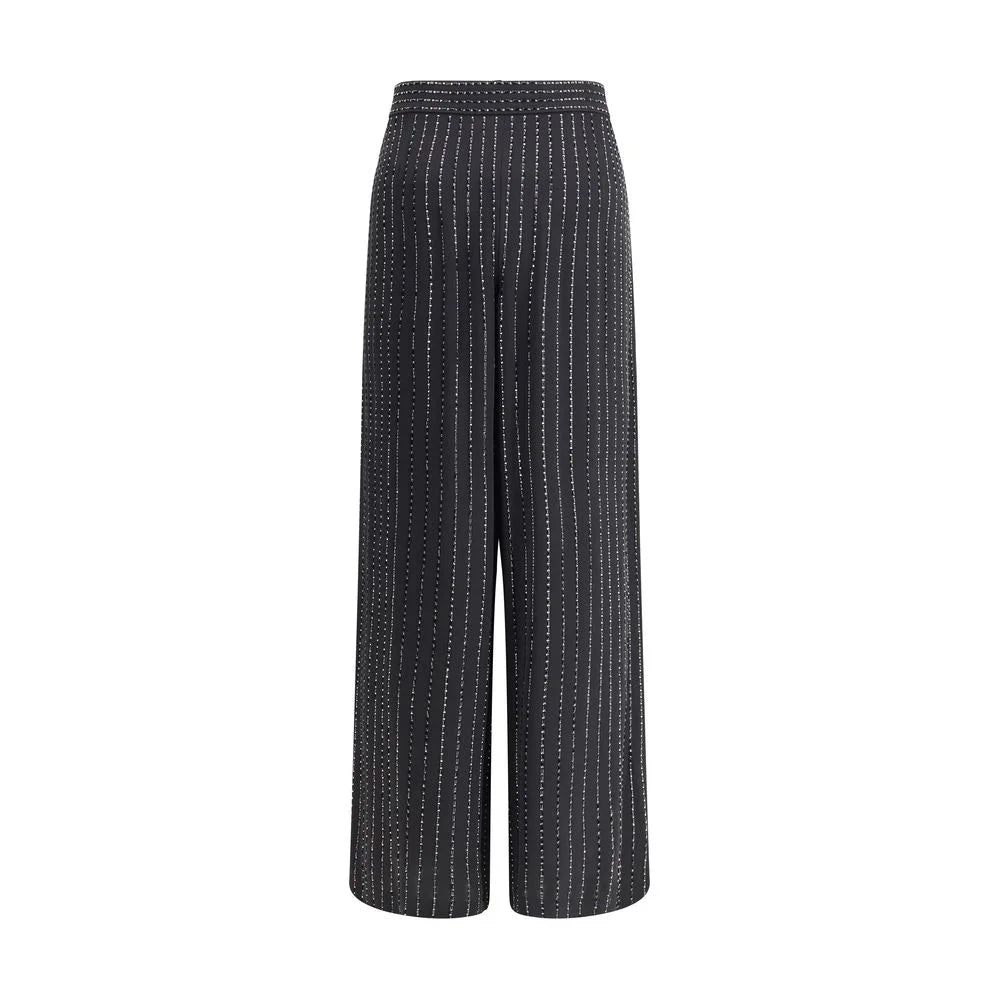 Giorgio Armani Wide-leg silk Pants with strass - IT46|XL