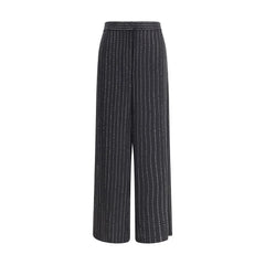 Giorgio Armani Wide-leg silk Pants with strass - IT46|XL