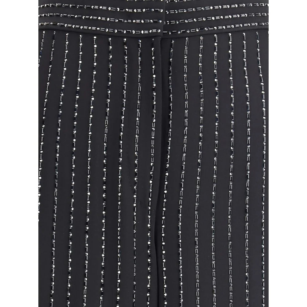 Giorgio Armani Wide-leg silk Pants with strass - IT46|XL