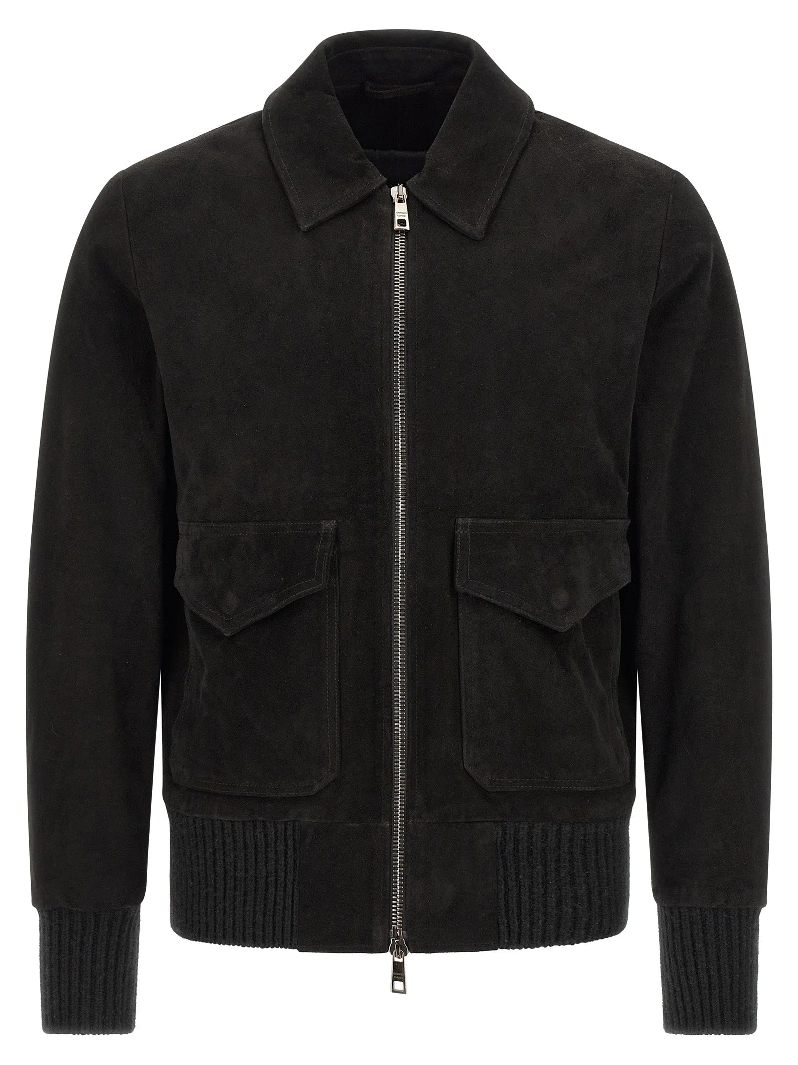 GIORGIO BRATO Black Lamb Leather Leather Jacket