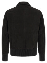 GIORGIO BRATO Black Lamb Leather Leather Jacket