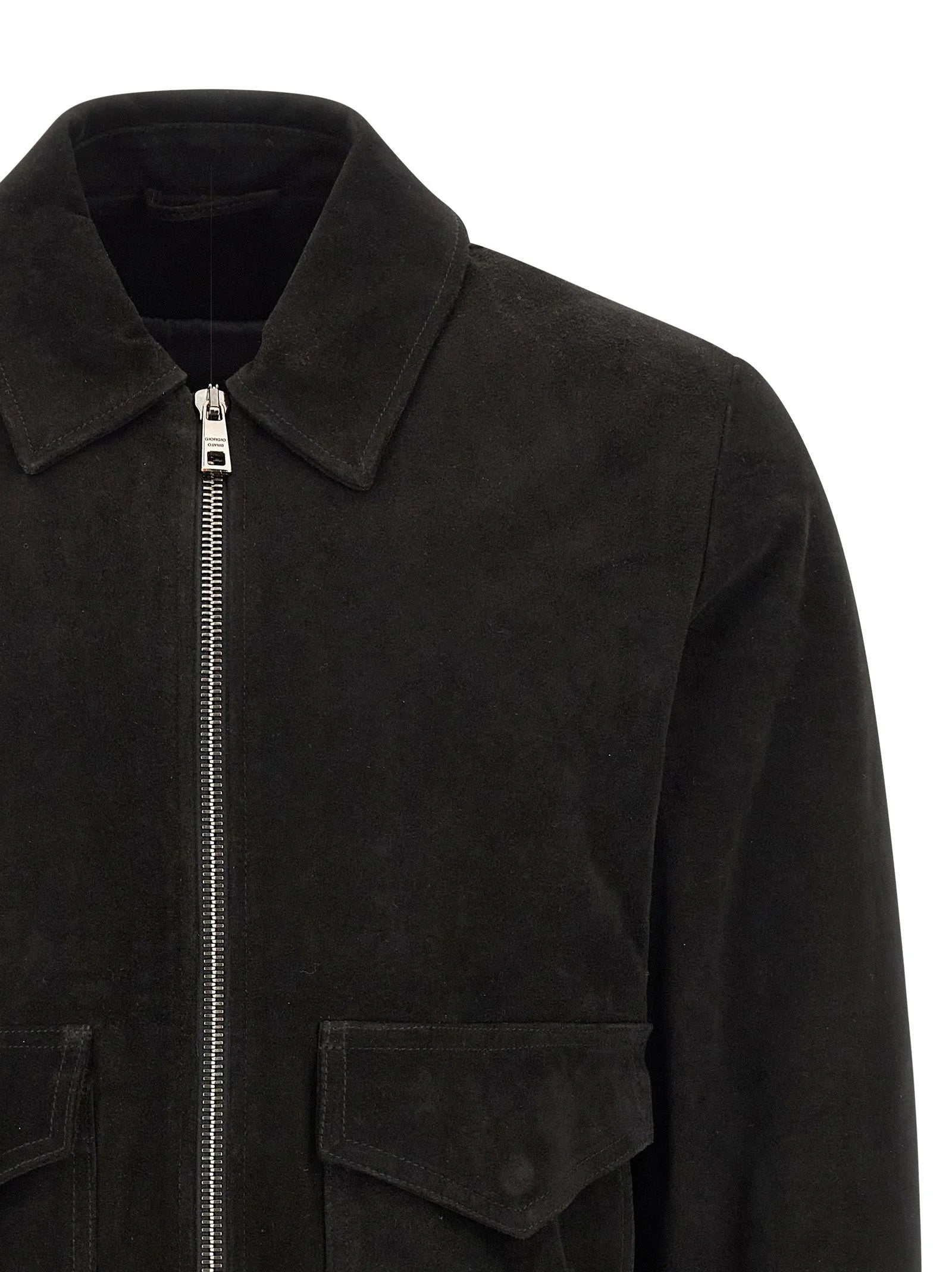 GIORGIO BRATO Black Lamb Leather Leather Jacket