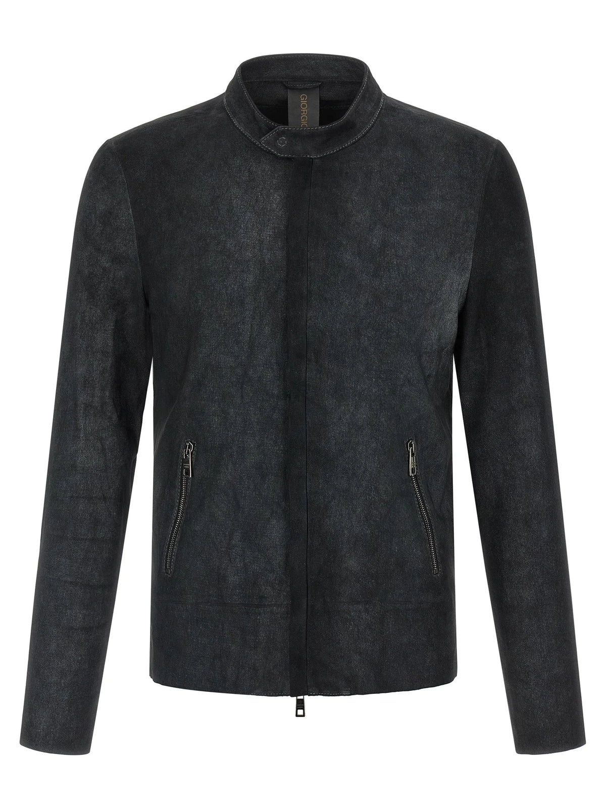 GIORGIO BRATO Black Lamb Leather Leather Jacket