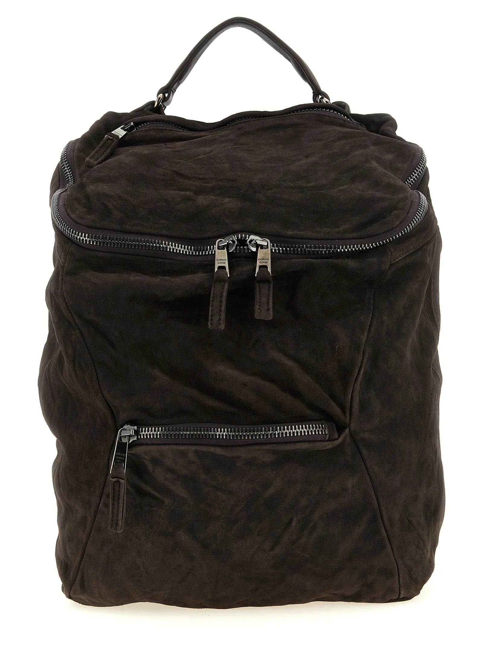 GIORGIO BRATO Brown Lamb Leather Backpack