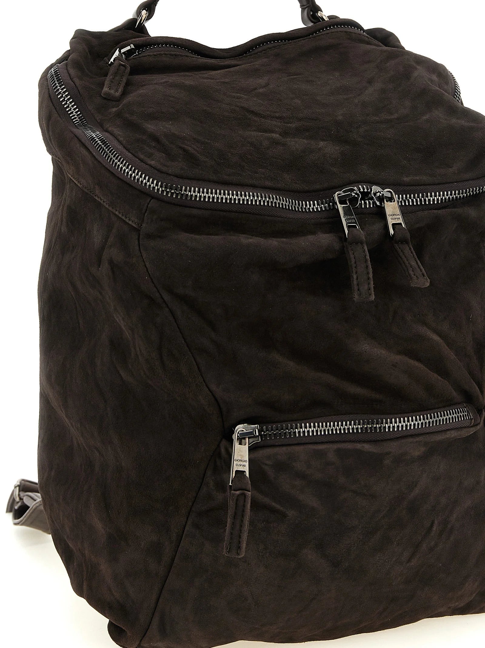 GIORGIO BRATO Brown Lamb Leather Backpack