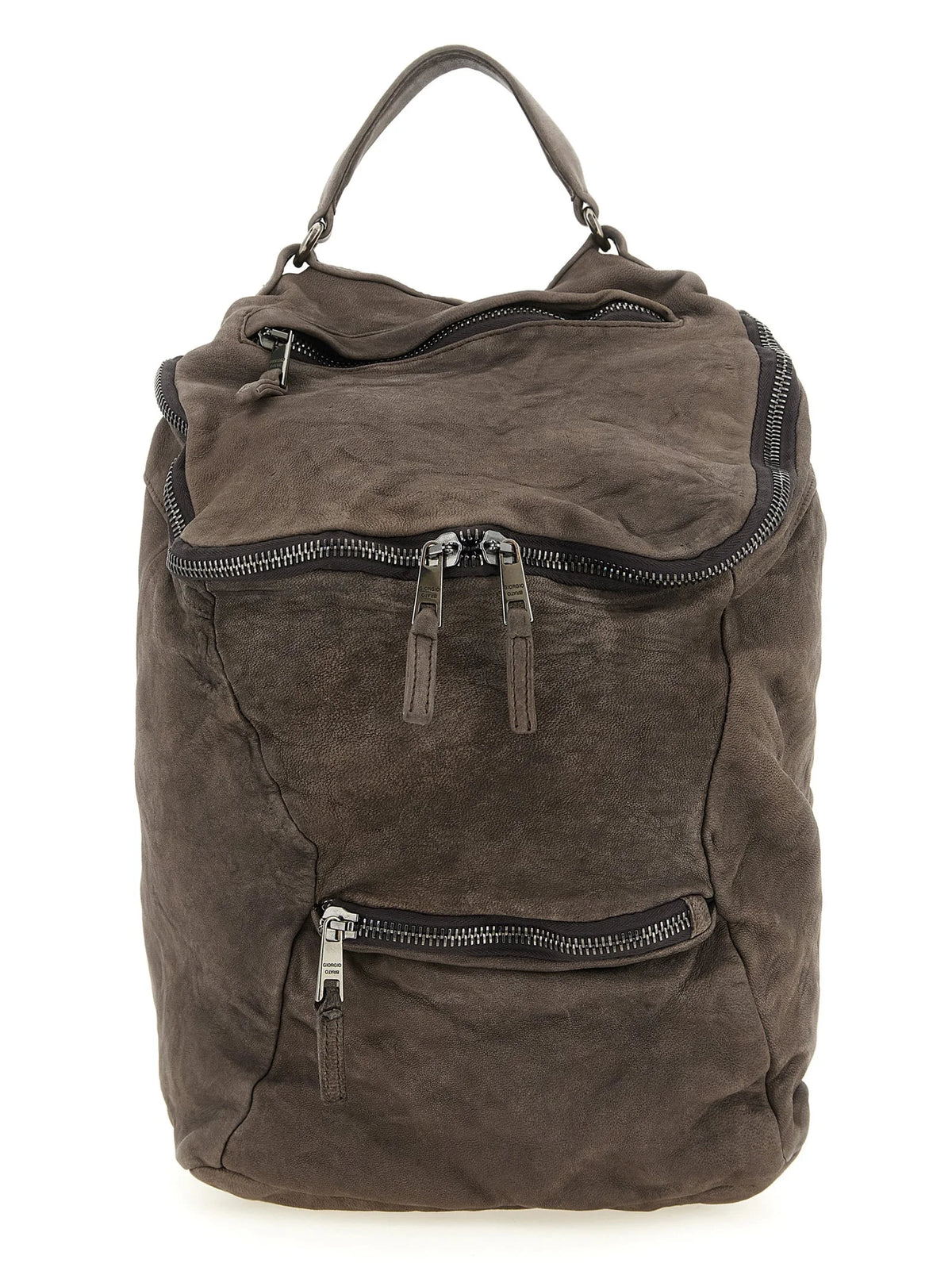 GIORGIO BRATO Brown Lamb Leather Backpack