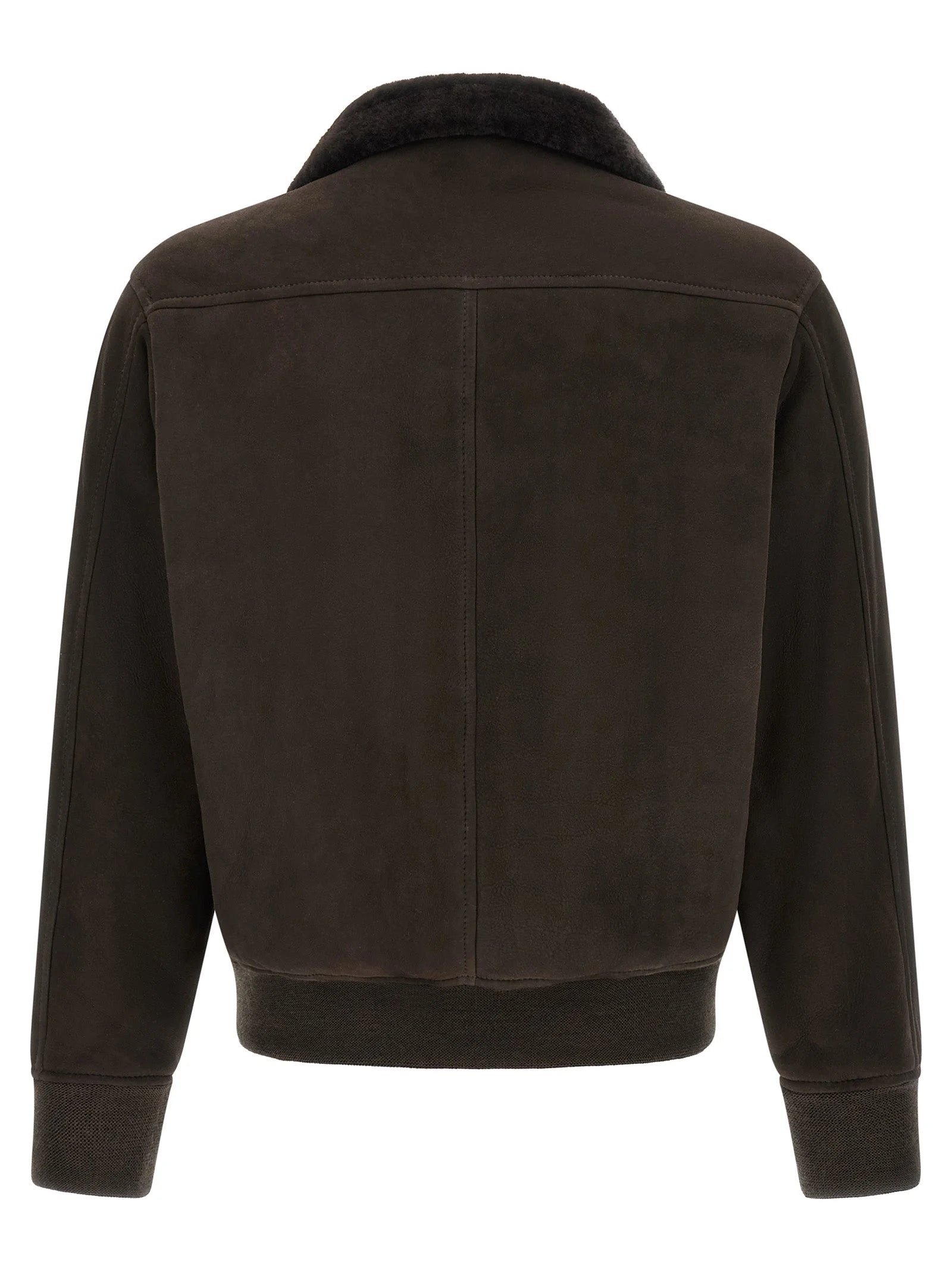 GIORGIO BRATO Brown Lamb Leather Leather Jacket