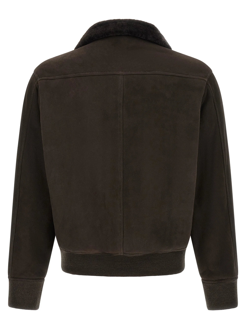 GIORGIO BRATO Brown Lamb Leather Leather Jacket