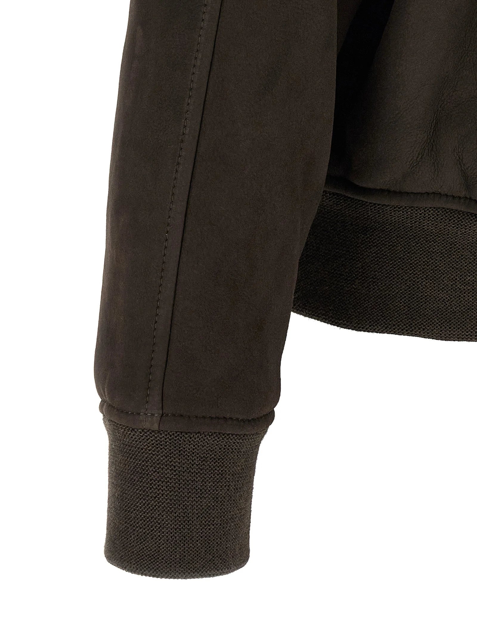 GIORGIO BRATO Brown Lamb Leather Leather Jacket