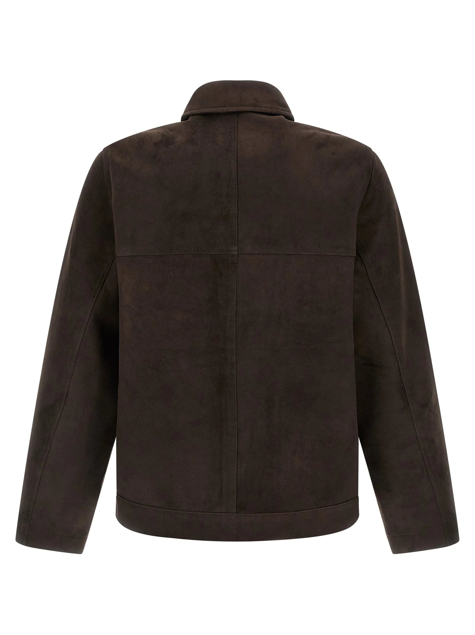 GIORGIO BRATO Brown Suede Leather Leather Jacket