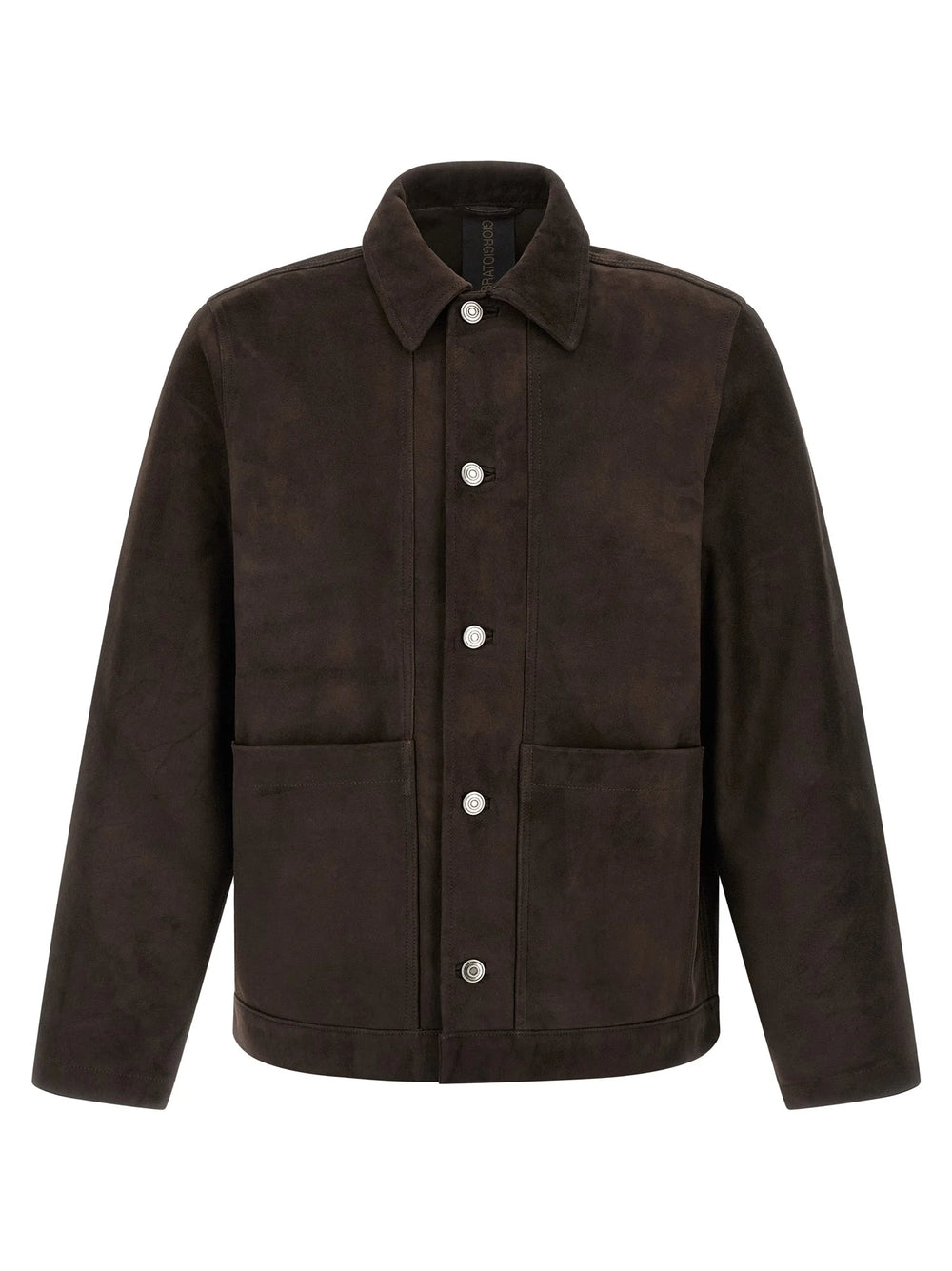 GIORGIO BRATO Brown Suede Leather Leather Jacket