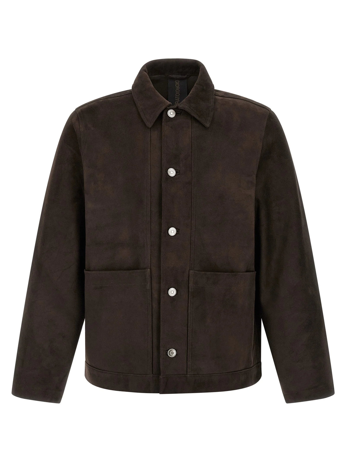 GIORGIO BRATO Brown Suede Leather Leather Jacket