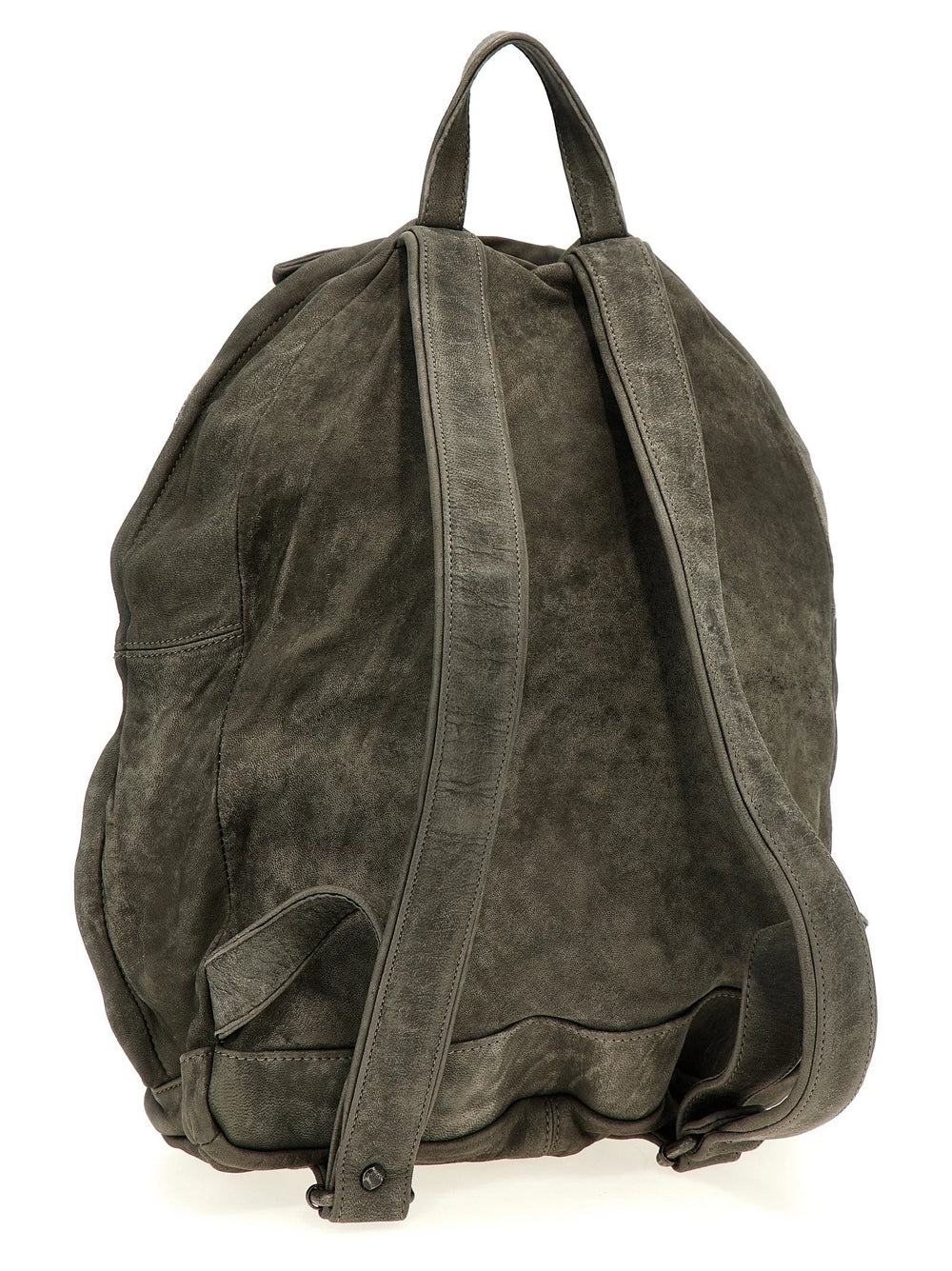 GIORGIO BRATO Gray Lamb Leather Backpack