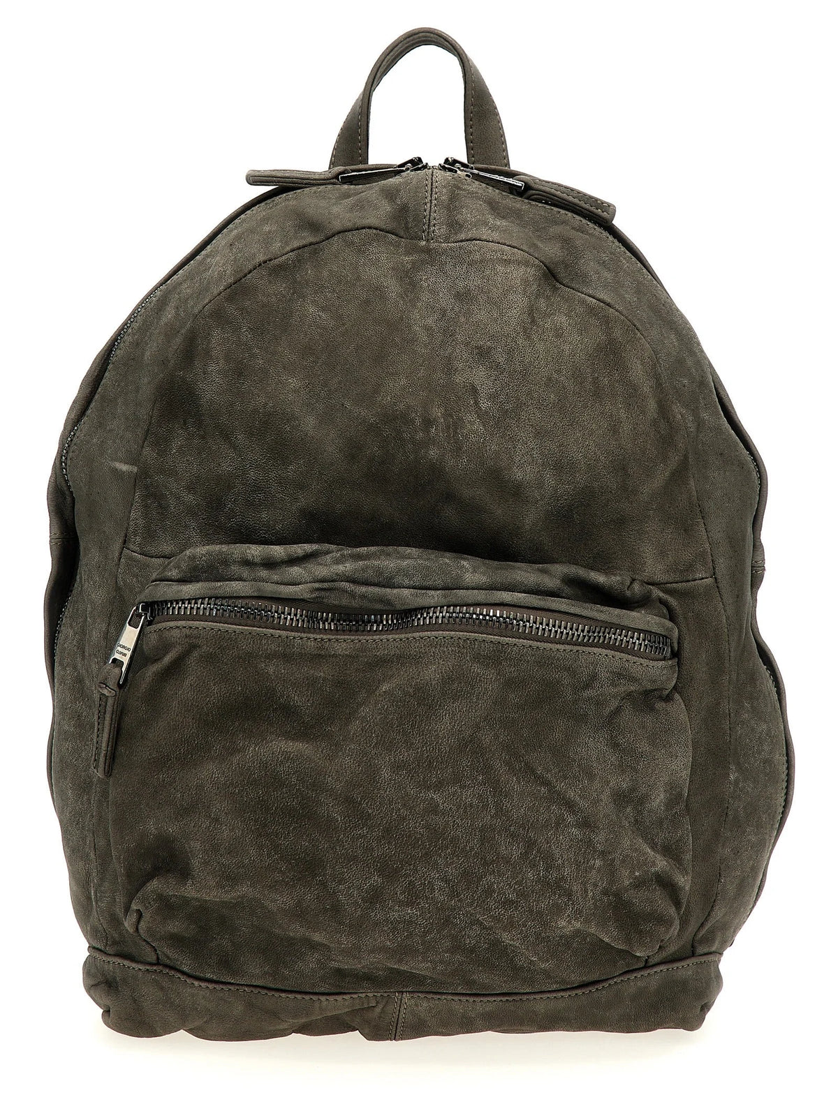 GIORGIO BRATO Gray Lamb Leather Backpack