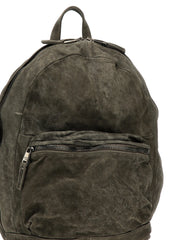 GIORGIO BRATO Gray Lamb Leather Backpack