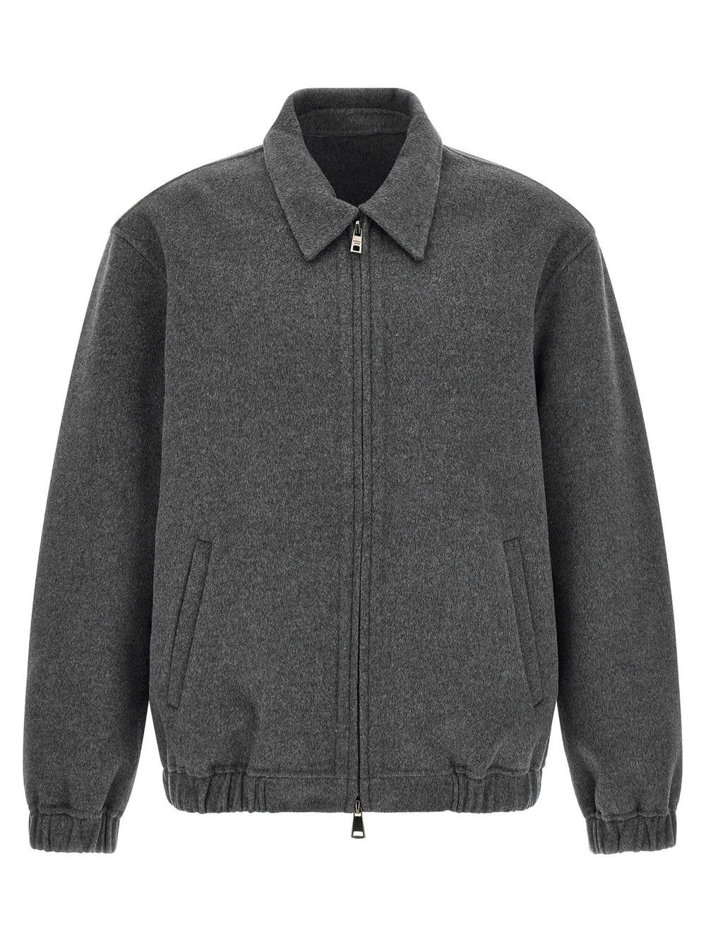 GIORGIO BRATO Gray Wool Full-Length Jacket