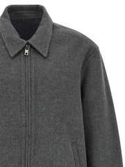 GIORGIO BRATO Gray Wool Full-Length Jacket