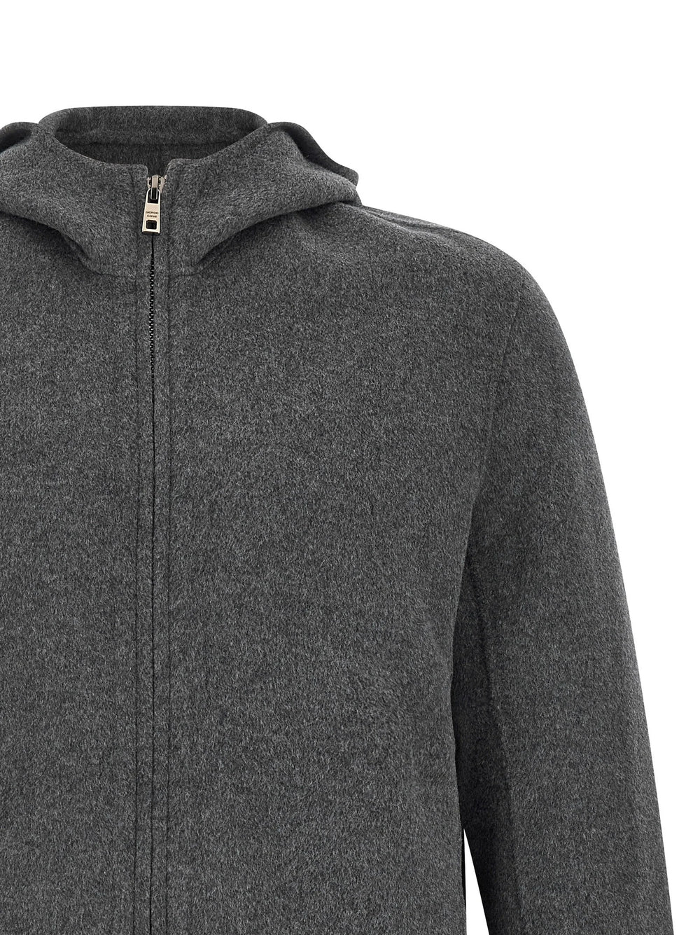 GIORGIO BRATO Gray Wool Full-Length Jacket