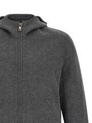 GIORGIO BRATO Gray Wool Full-Length Jacket