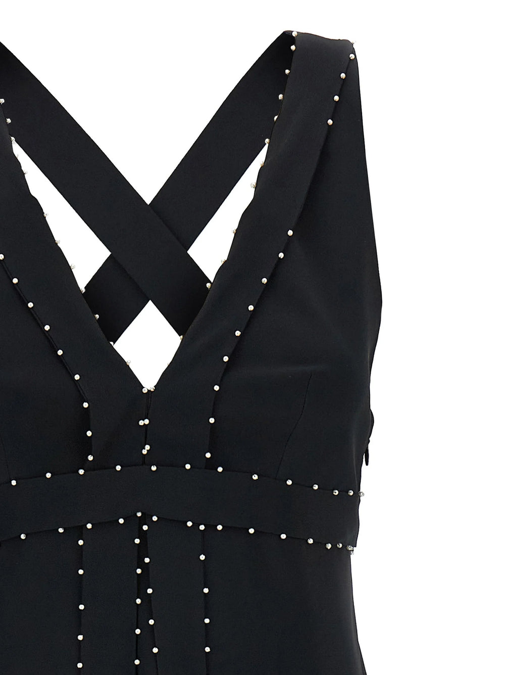 Giovanni Bedin Black Acetate Short Dress