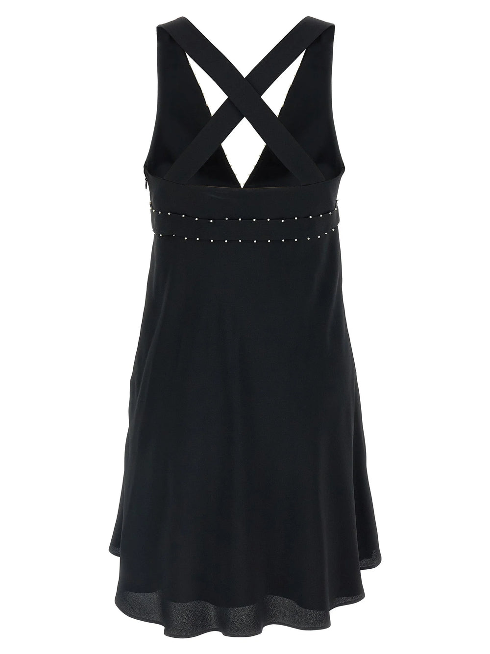 Giovanni Bedin Black Acetate Short Dress