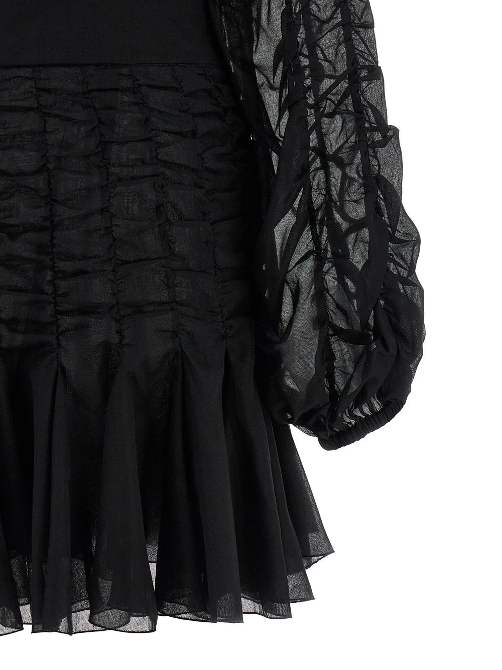 Giovanni Bedin Black Cotton Short Dress - IT40