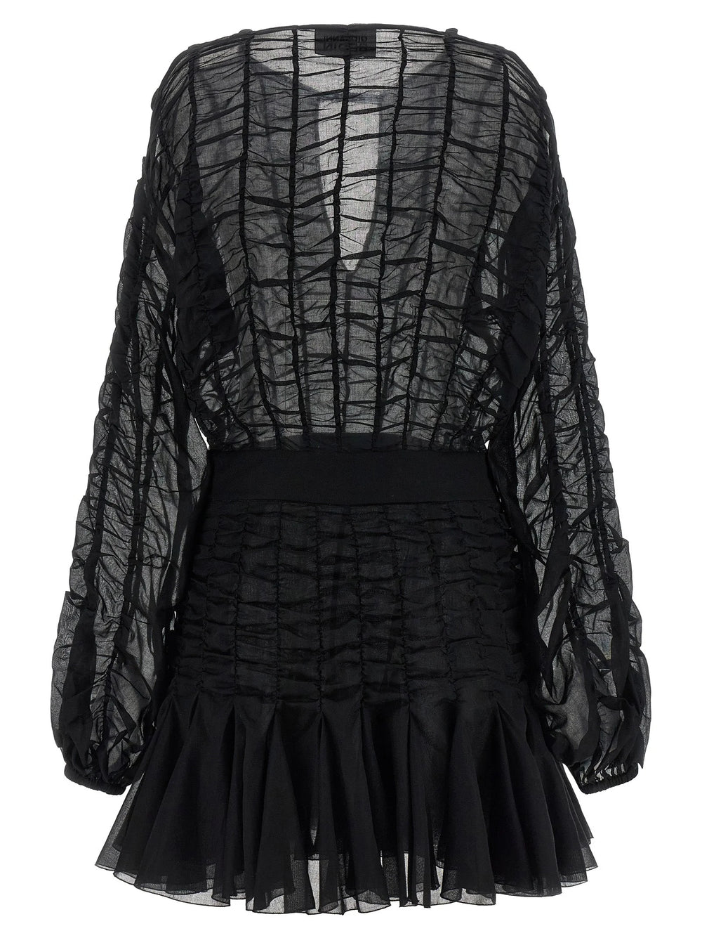 Giovanni Bedin Black Cotton Short Dress - IT40
