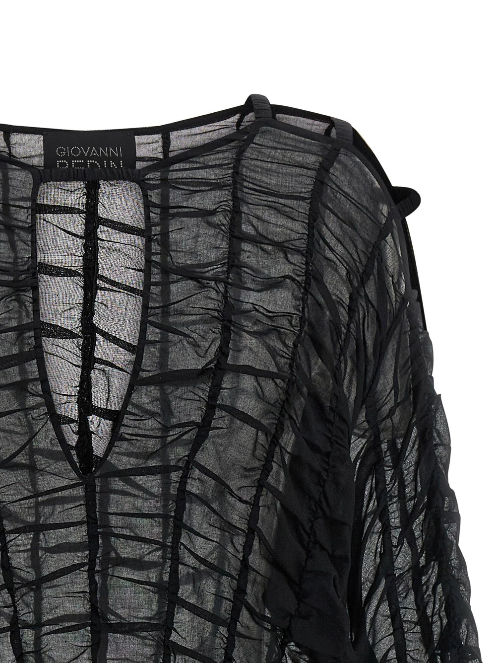 Giovanni Bedin Black Cotton Short Dress - IT40