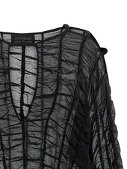 Giovanni Bedin Black Cotton Short Dress - IT40