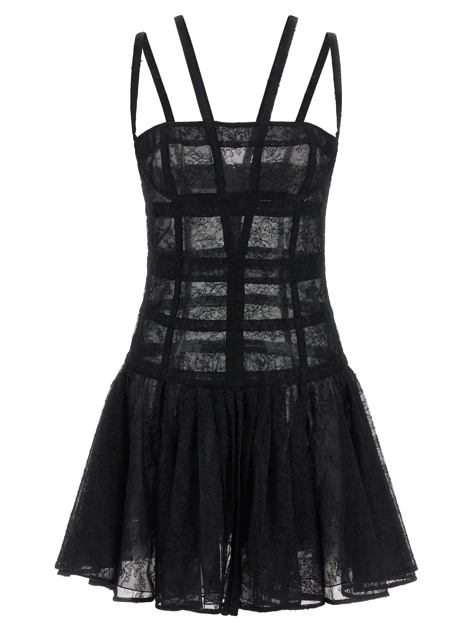 Giovanni Bedin Black Polyamide Short Dress