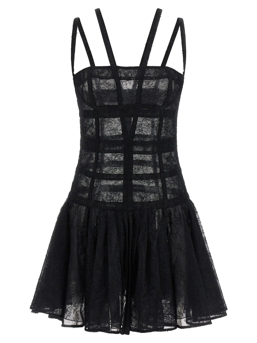 Giovanni Bedin Black Polyamide Short Dress