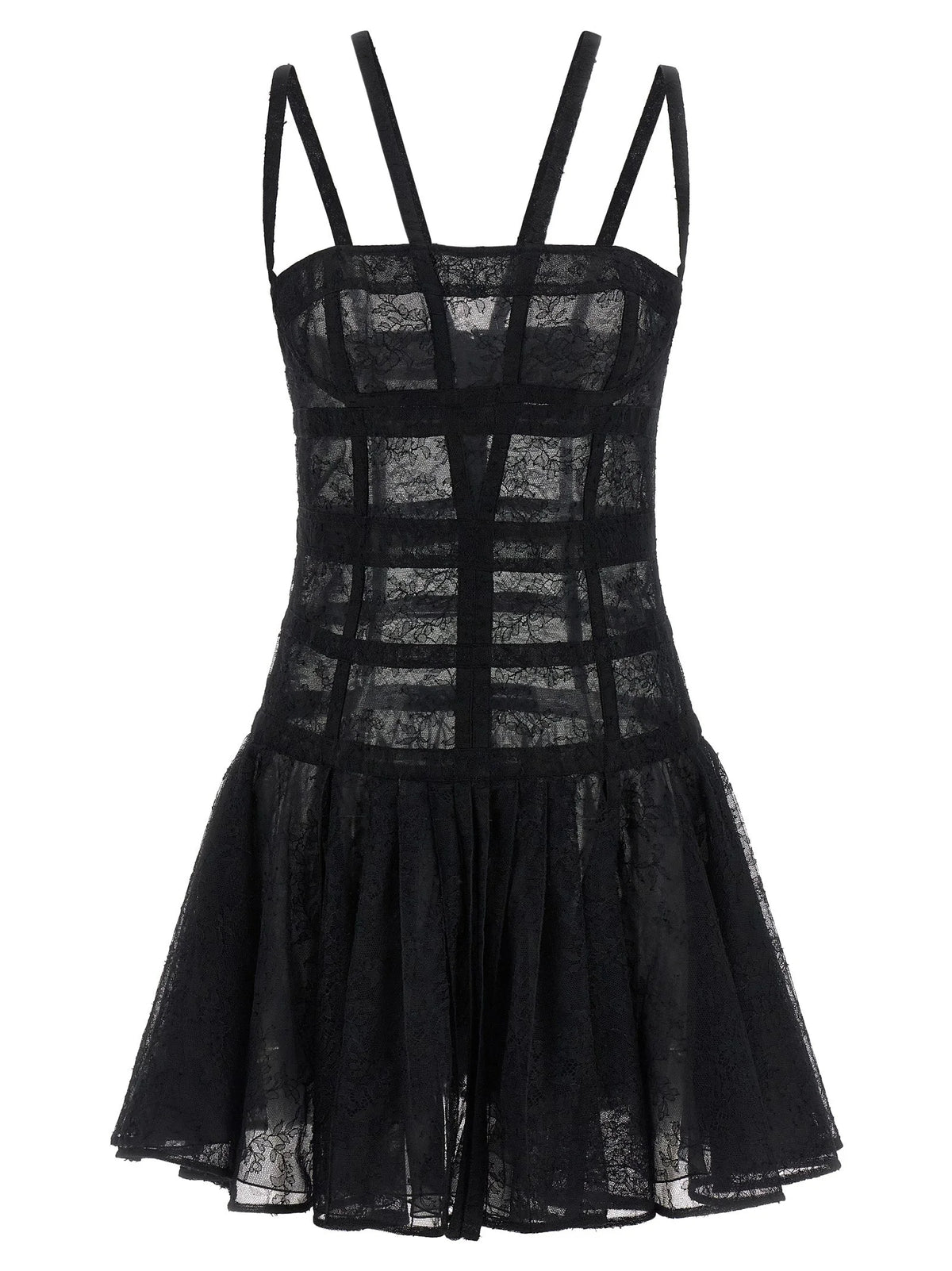 Giovanni Bedin Black Polyamide Short Dress