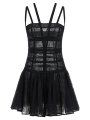 Giovanni Bedin Black Polyamide Short Dress