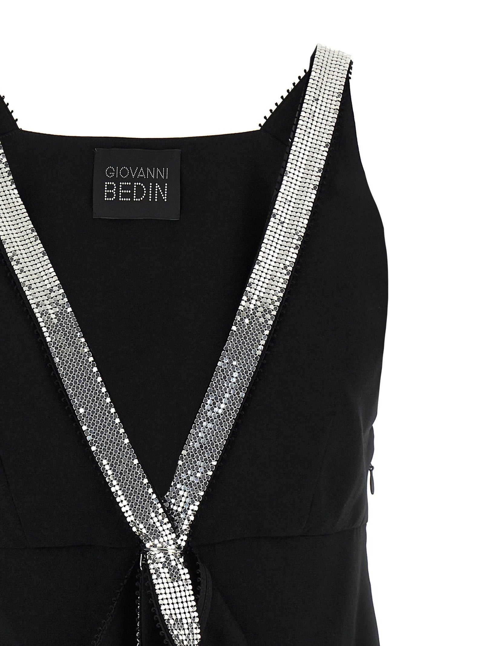 Giovanni Bedin Black Viscose Short Dress - IT40